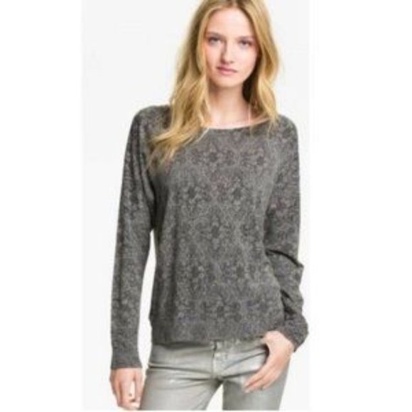 Current/Elliott~Letterman Heather Long Sleeve Antique Lace Print Small/size 1 - Picture 15 of 15